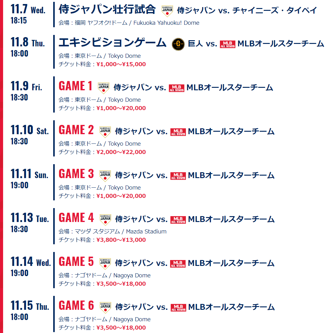 日米野球 2018 MLB 東京ドーム チケットプロ野球メジャーリーグ - 野球